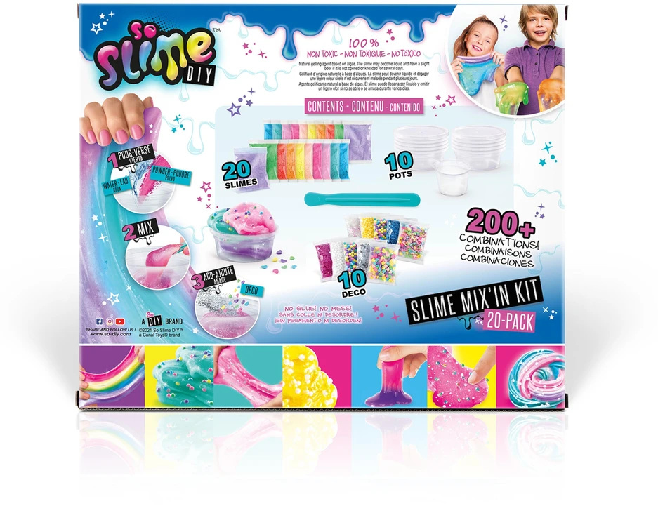 Canal Toys So Slime - „Pasidaryk pats“ gleivių pakuotė, 20 vnt. (185 vnt.)