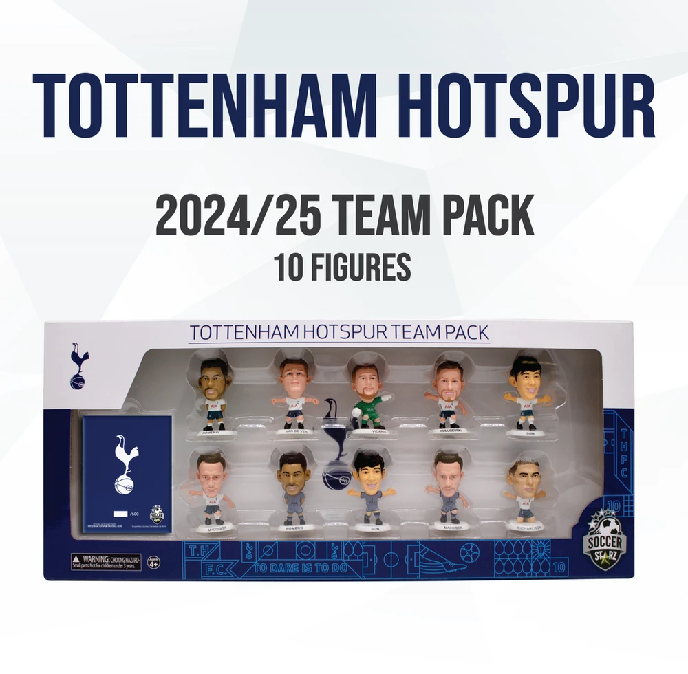 „Soccerstarz“ – „Spurs“ komandos rinkinys, 10 figūrėlių (2024/25 m. klasikinis rinkinys)