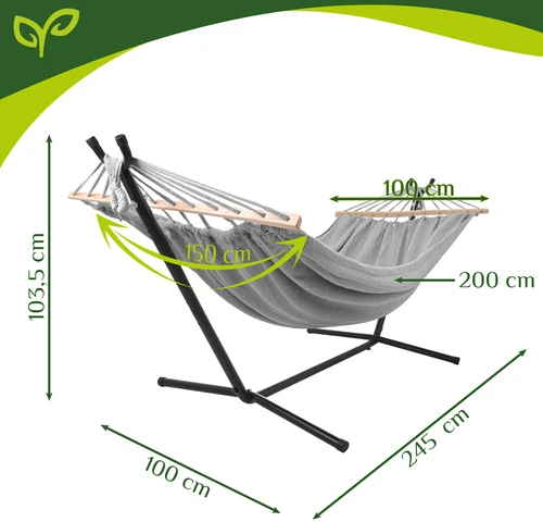 Iso Trade sodo hamakas 200x150cm Gardlov su rėmu 27293