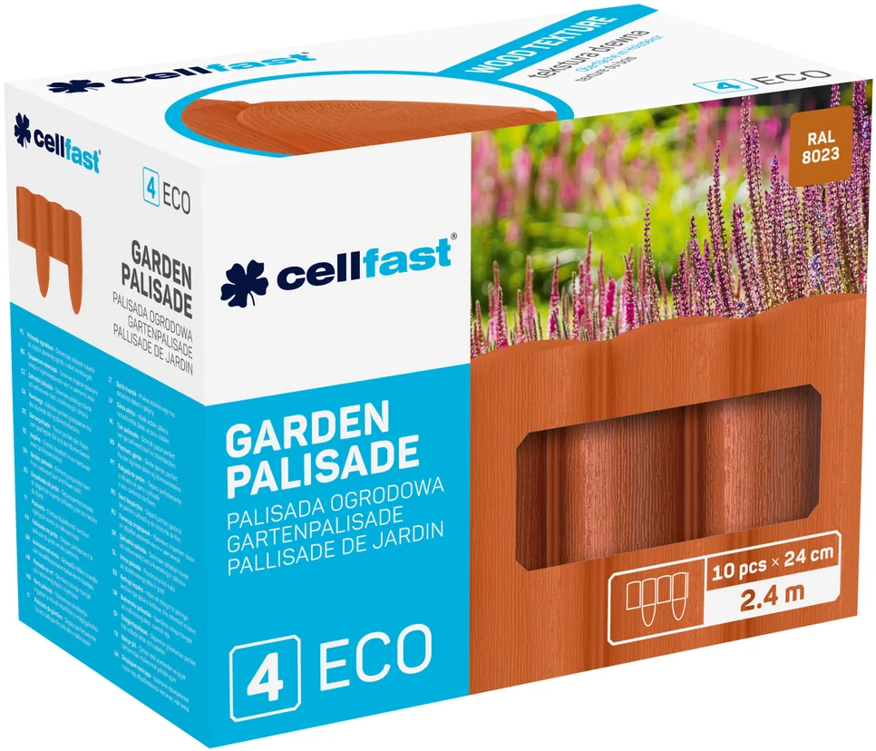 CELLFAST PALISADA OGR. 8,5cm*2,4 m PLYTŲ SPALVOS ECO