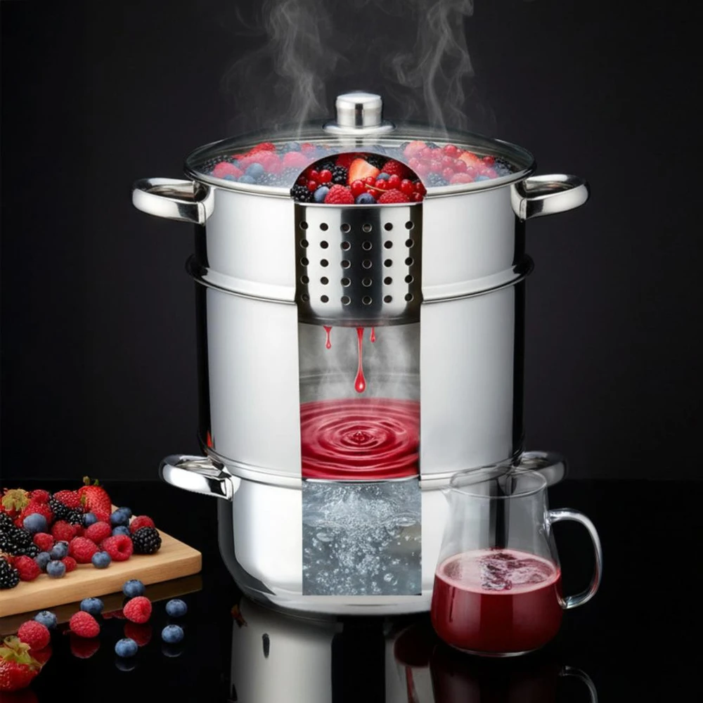 Sokownik Garinė sulčiaspaudė, plieninė, 8 l, indukcinė, Klausberg, kb-9032