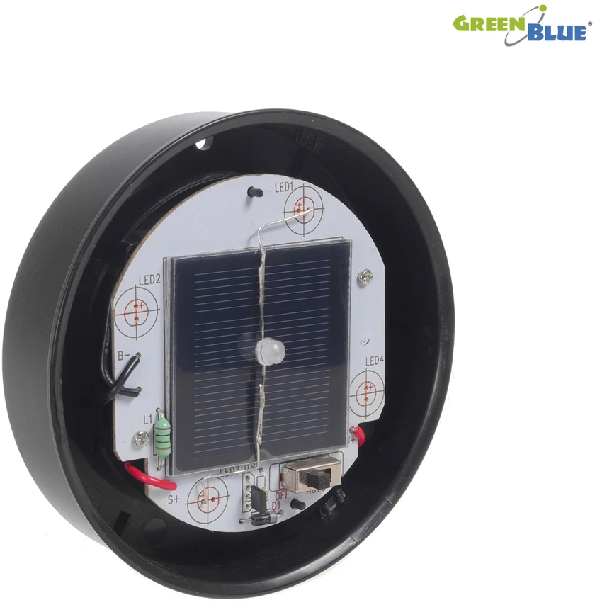 Solarna „GreenBlue“ pastatomas saulės energija varomas sodo šviestuvas, sferinis, 20x20x53cm, spalvingas RGB LED, GB124