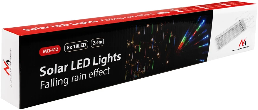 Maclean Saulės šviesos LED varvekliai, spalvingi, 144 LED