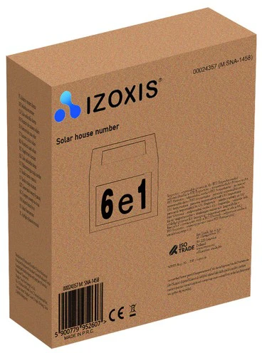 Izoxis Saulės energija maitinamas šviečiantis namo numeris