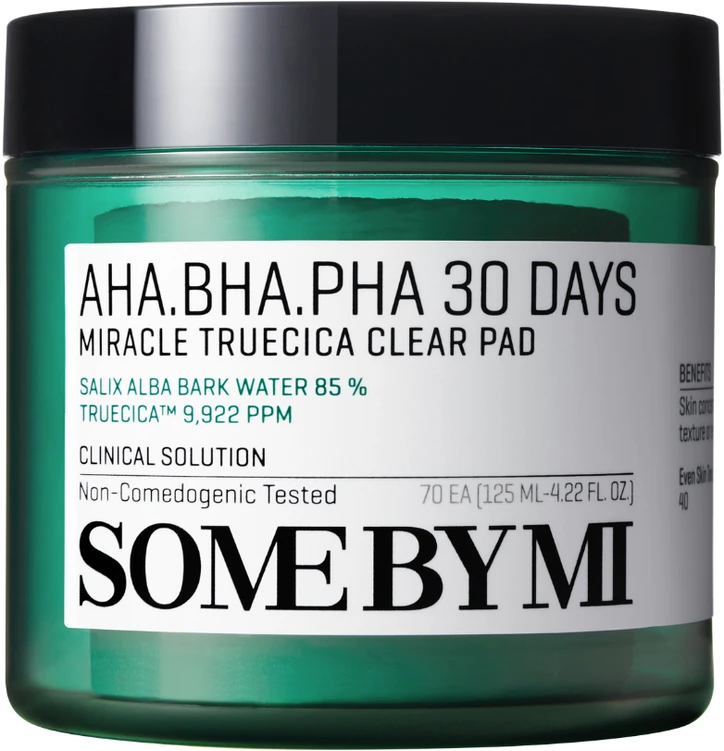 Some By Mi Miracle Truecica Clear Pad valomieji toniko padeliai, 70 vnt.