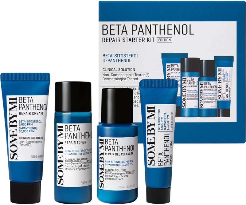 SOME BY MI Beta Panthenol Repair Starter Kit - 4 dalių atkuriamasis rinkinys su beta-pantenolio kompleksu