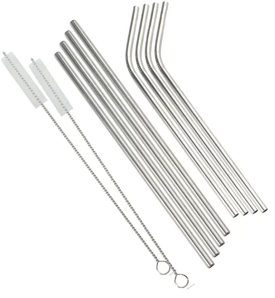 King Hoff  KH-1357 metaliniai gėrimų šiaudeliai, 8 vnt.