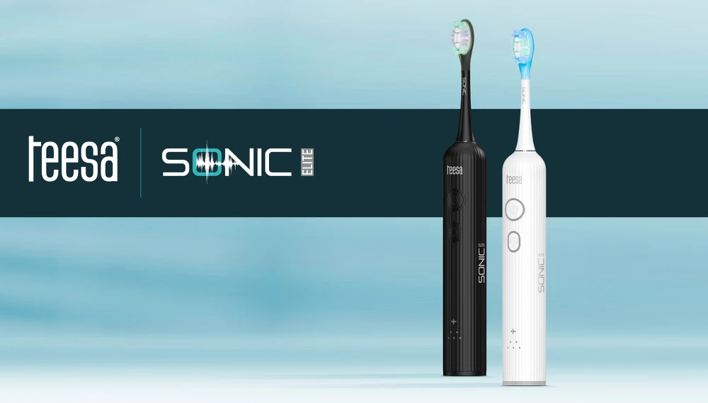 Teesa Sonic Elite juodas sonic dantų šepetėlis