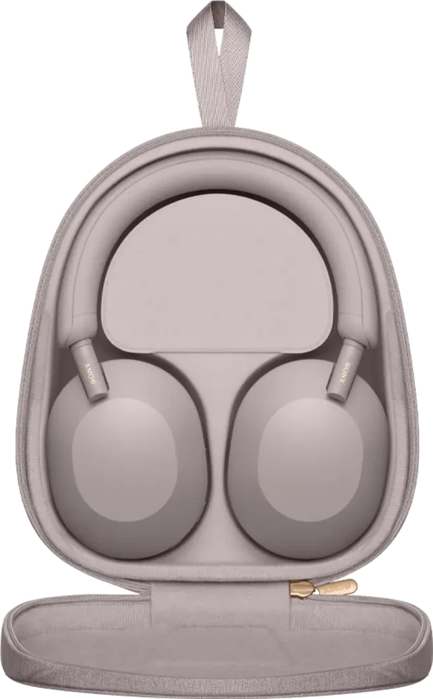 Belaidės ausinės Sony WH-1000XM5 su triukšmo slopinimo technologija, Rožinės