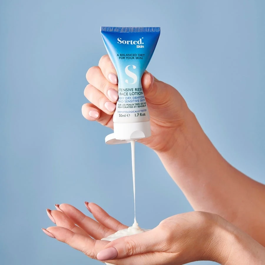 Sorted Skin Intensive Rescue Face Lotion intensyvaus poveikio veido losjonas jautriai odai, 50 ml