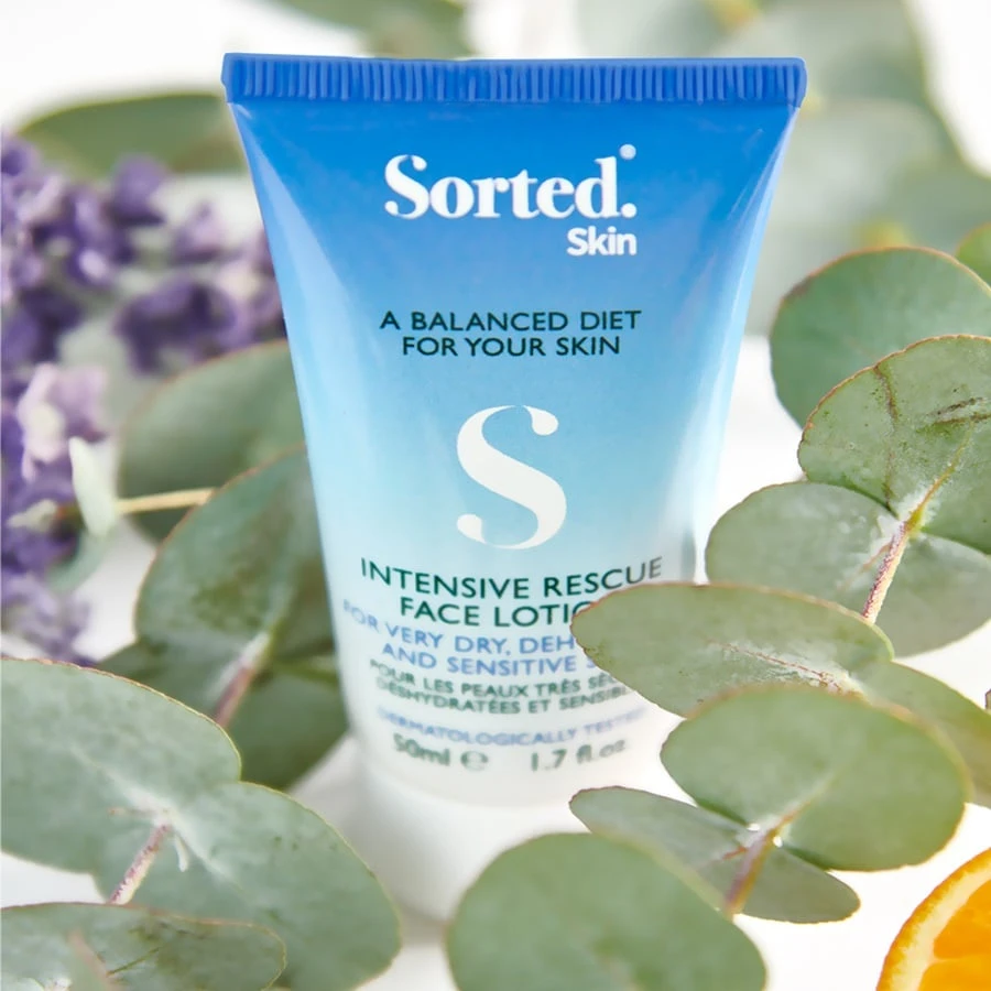 Sorted Skin Intensive Rescue Face Lotion intensyvaus poveikio veido losjonas jautriai odai, 50 ml