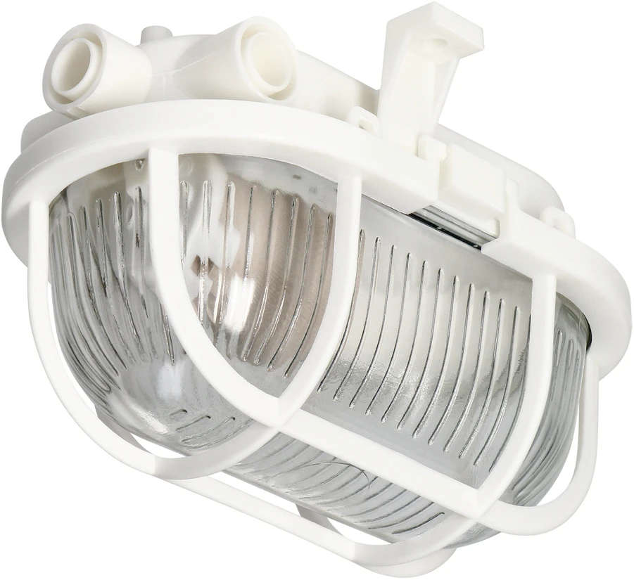 Sieninis šviestuvas Orno SOTOA, šviestuvas, E27, maks. 15 W, IP54, stiklinis gaubtas, plastikinis dangtelis, baltas
