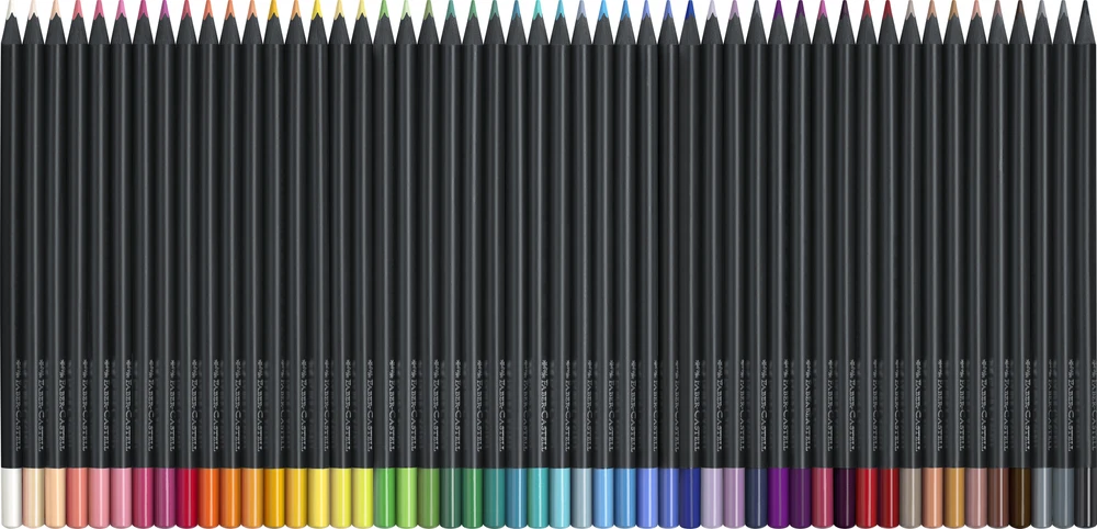 Spalvoti pieštukai Faber-Castell Juodas Edition, 50 spalvų