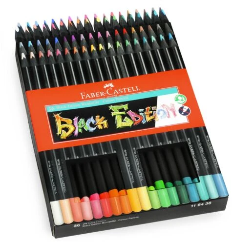 Spalvoti pieštukai Faber-Castell, Juodas Edition, 36 spalvos