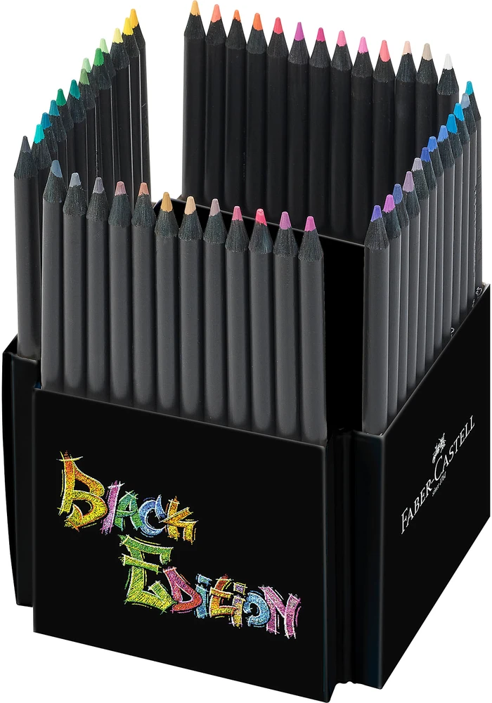 Spalvoti pieštukai Faber-Castell Juodas Edition, 50 spalvų
