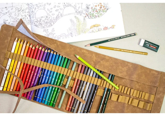 Spalvoti pieštukai Faber-Castell Polychromos, 30 vnt., ritinėlis (110030)