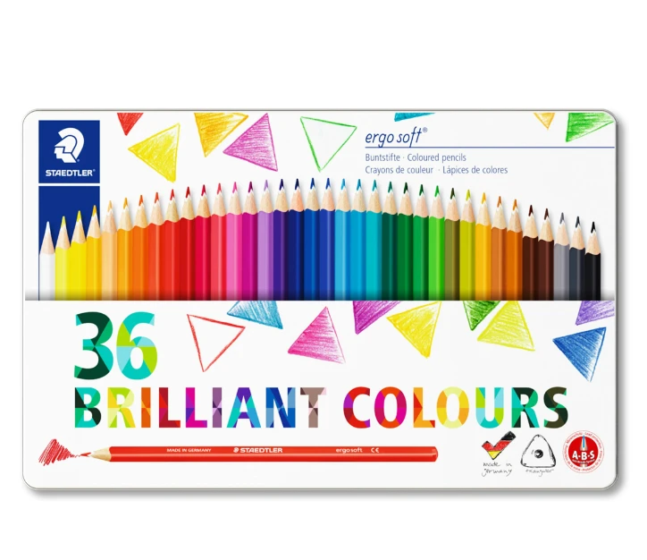 Spalvoti pieštukai „Staedtler Ergosoft“, 36 vnt. (157 M36)