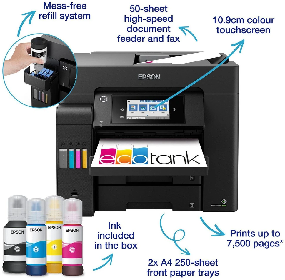 Daugiafunkcis spausdintuvas - Epson EcoTank ET-5805, A4, Duplex, Jutiklinis