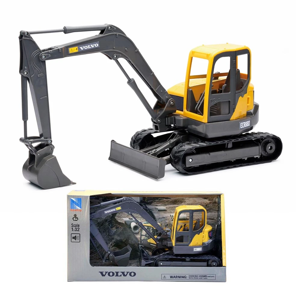 Speed Car Greičio automobilis – metalinis „Volvo ECR88D“ ekskavatorius (40720)