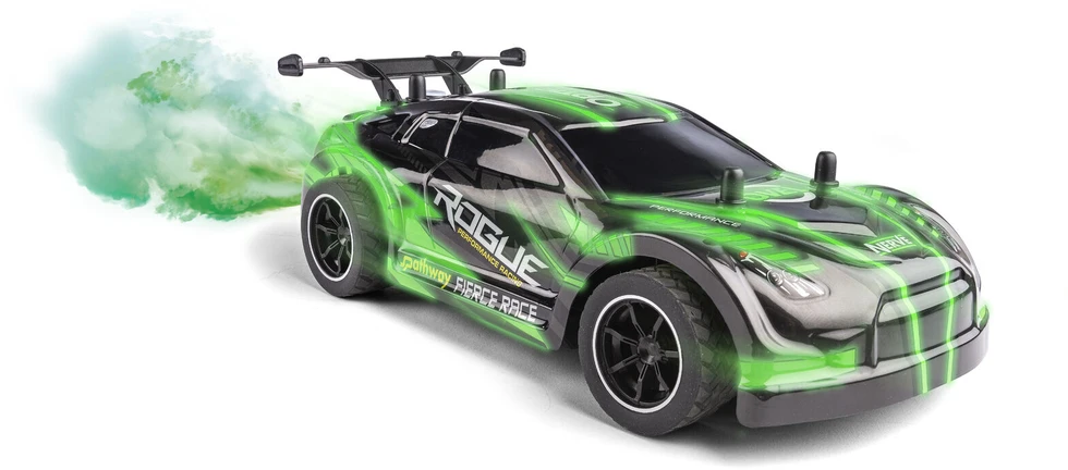 Speed Car Greičio automobilis - nuotoliniu būdu valdomas „Rogue Racer“ su šviesomis ir dūmais, 1:18 (41537)