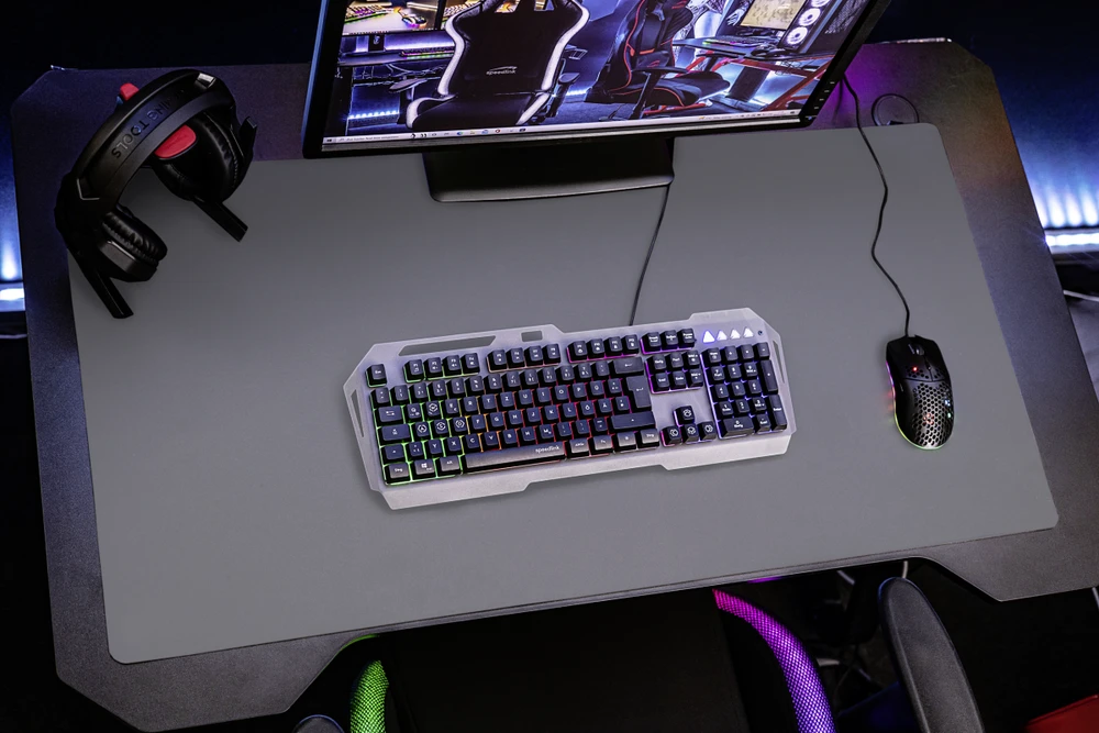 Speedlink ATECS minkštas žaidimų pelės kilimėlis, XXL dydis, pilkas