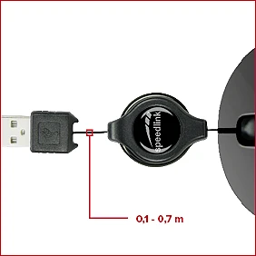 Speedlink - BEENIE mobilioji pelė - su laidu USB, juoda