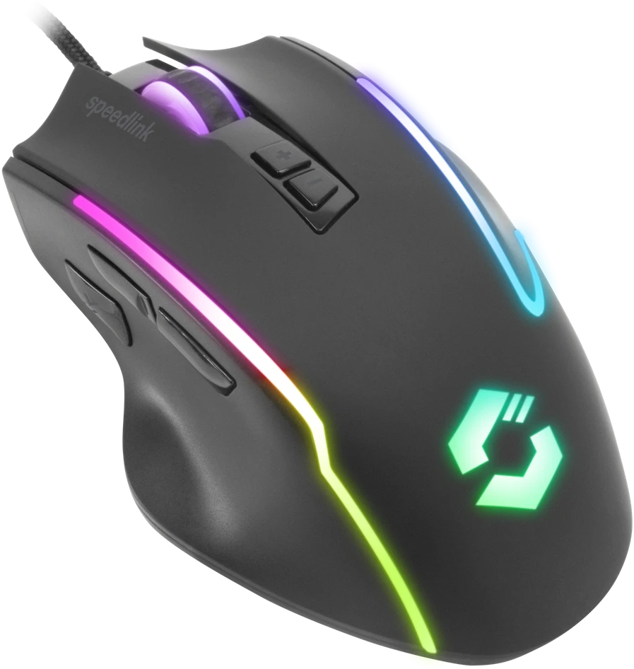 „Speedlink“ – „DECUS NX RGB“ žaidimų pelė, juodos spalvos