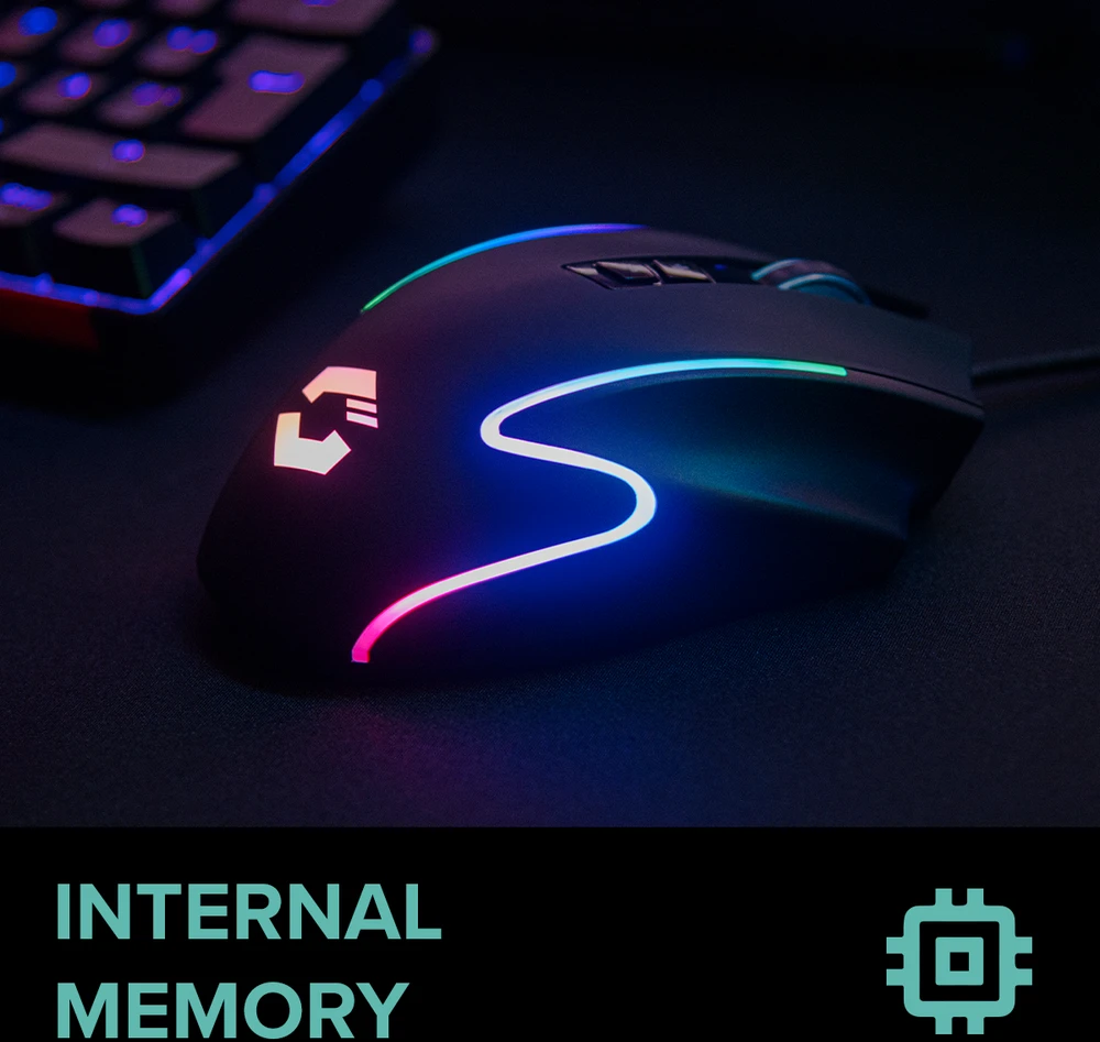 „Speedlink“ – „DECUS NX RGB“ žaidimų pelė, juodos spalvos
