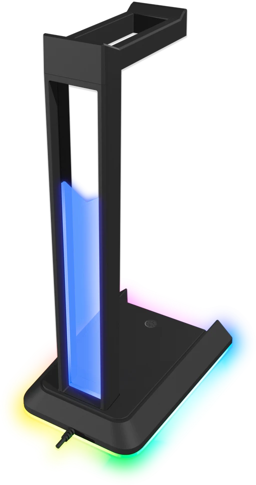 „Speedlink“ – „EXCELLO NX RGB“ ausinių stovas, USB 2.0 šakotuvas, juodas