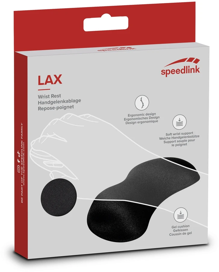 Pelė Speedlink riešo atrama LAX. Gel. juodas retail