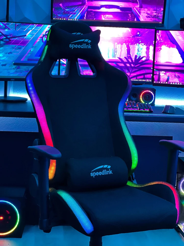 „Speedlink“ – „REGYS RGB“ žaidimų kėdė, juodas audinys