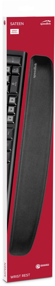 Klaviatūra Speedlink - Sateen ergonominis klaviatūros riešo kilimėlis - riešo atrama - juoda