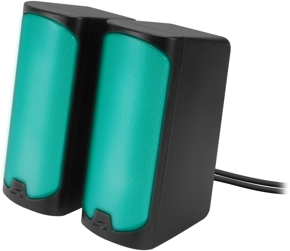 Kompiuterio kolonėlės Speedlink - TONOS RGB žaidimų stereo garsiakalbis, juodas