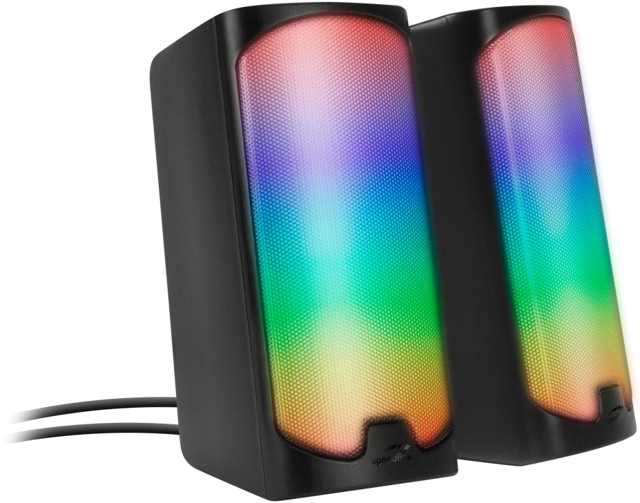 Kompiuterio kolonėlės Speedlink - TONOS RGB žaidimų stereo garsiakalbis, juodas