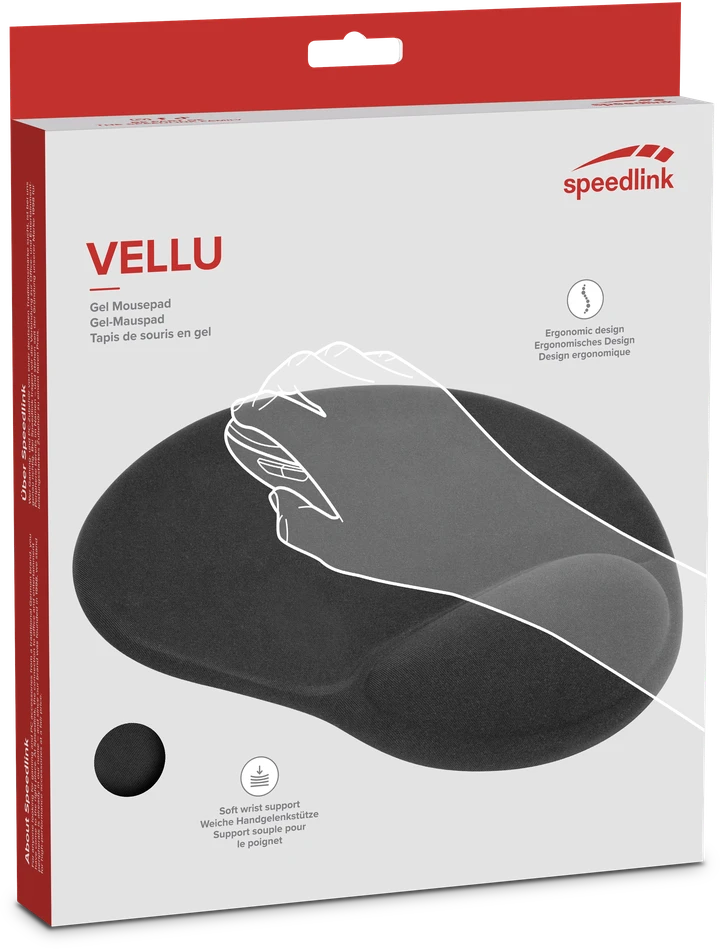 Speedlink Pelės kilimėlis VELLU. Gel. juodas retail