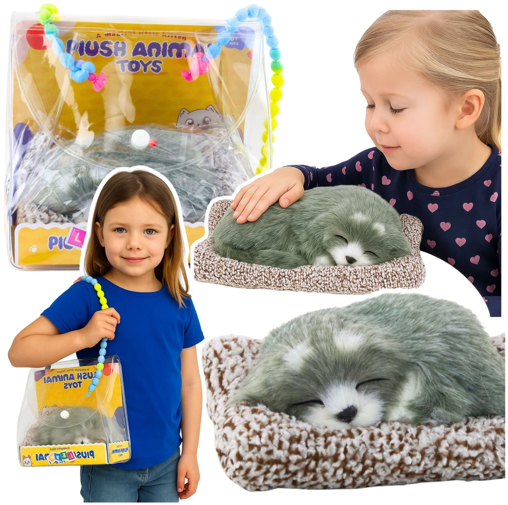 Lean Toys Dekoratyvinė figūrėlė miegantis gyvūnėlis su pagalve