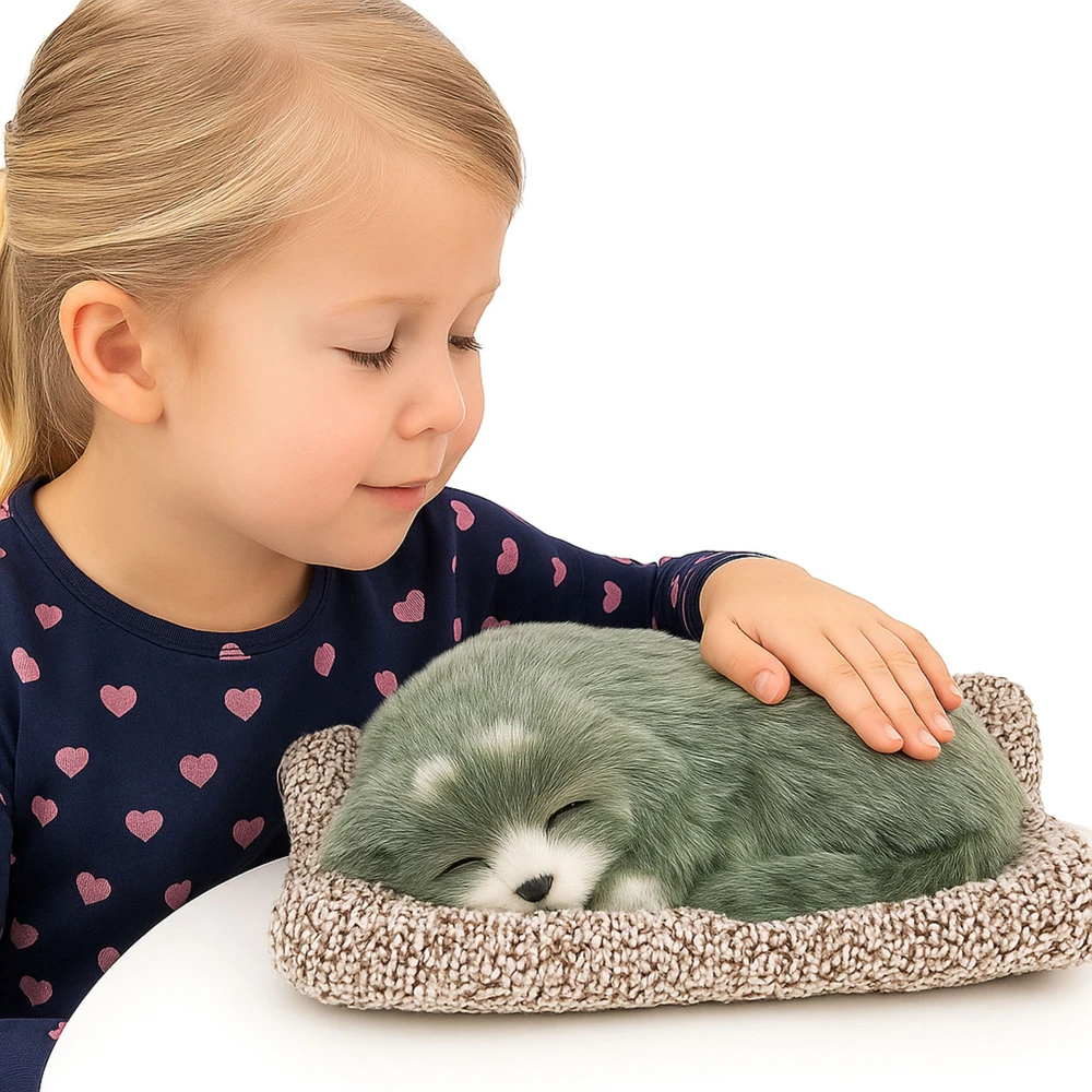 Lean Toys Dekoratyvinė figūrėlė miegantis gyvūnėlis su pagalve
