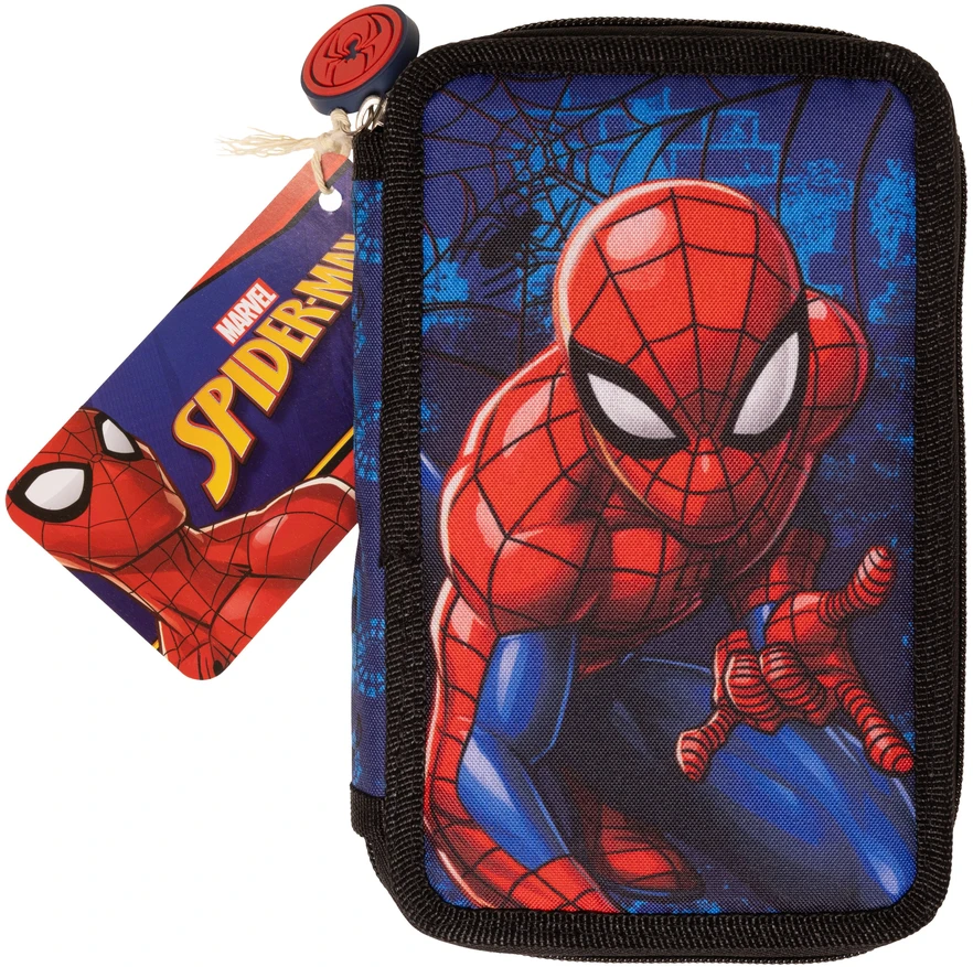 SPIDER-MAN Žmogus-voras - dvigubas pieštukų dėklas su turiniu (017808516)