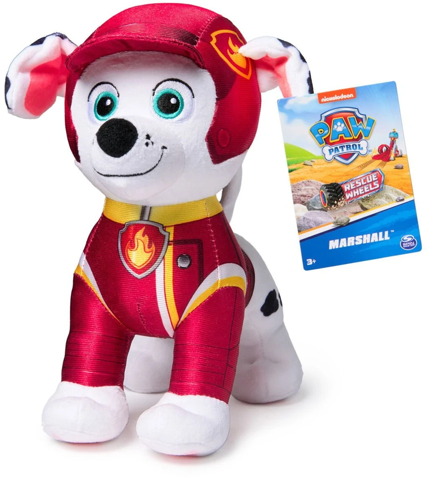Spin Master Paw Patrol - Gelbėjimo ratukai - Paprastas pliušinis žaislas - Marshell (19 cm)
