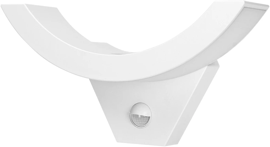 Sieninis šviestuvas Orno SPINEL LED 10W, sodo šviestuvas su 140° judesio jutikliu, 800lm, IP54, 4000K, IK10, baltas