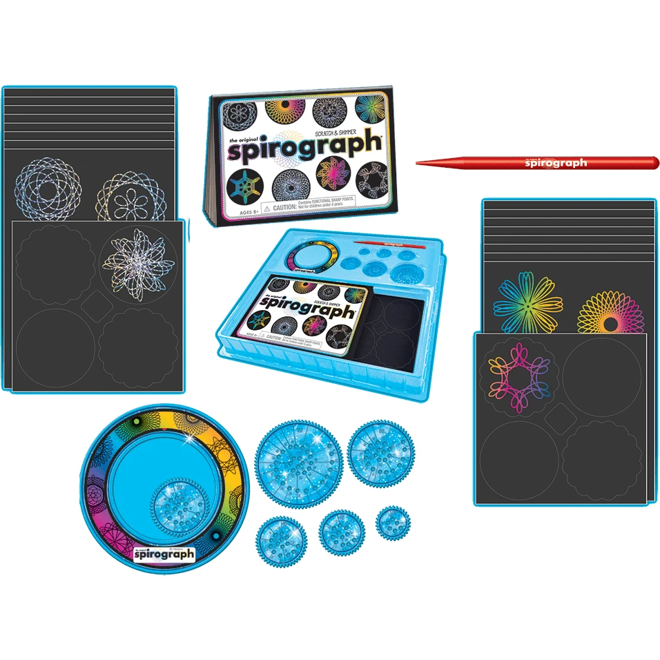 Spirograph Spirografas – braižymas ir blizgučiai (33002156)