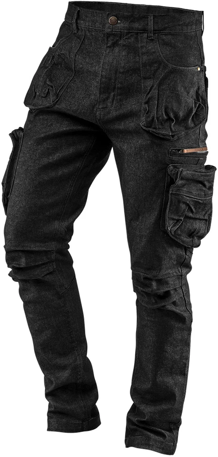 Neo Tools Kelnės 5 kišenių džinsinės darbo kelnės, juodos, XXXL dydis