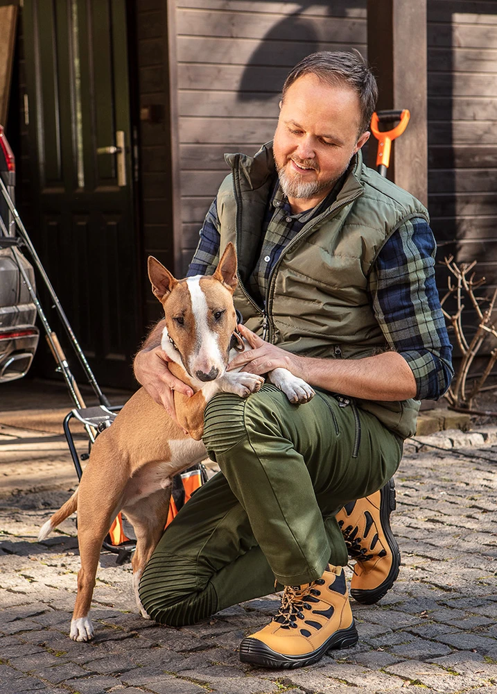 Spodnie Kelnės CAMO alyvuogių spalvos darbo kelnės, XS dydis