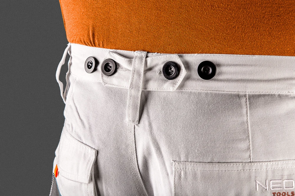 Spodnie Kelnės Darbinės kelnės, baltos, M/50 dydis