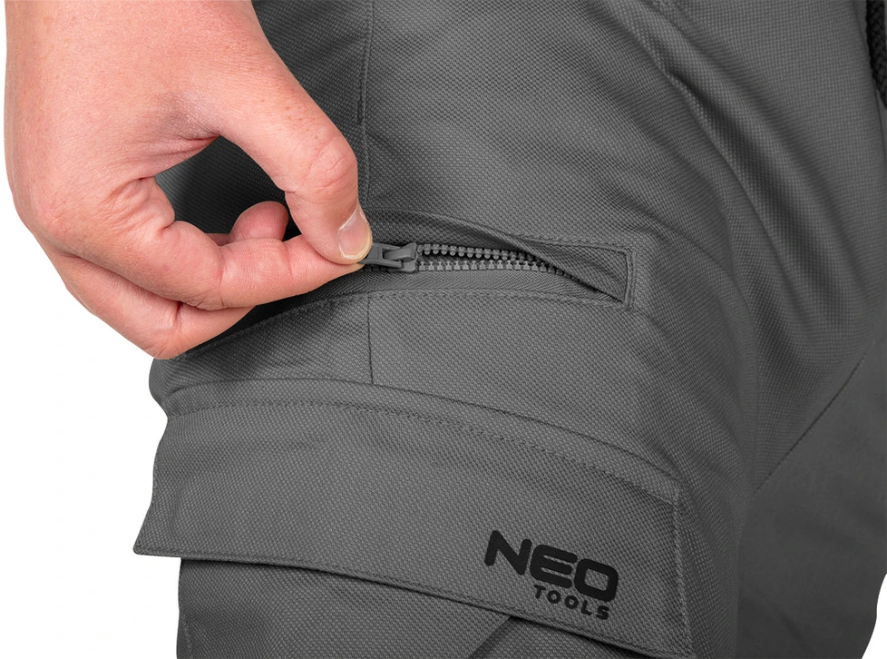 Neo Kelnės Lauko darbo kelnės, laisvalaikio tipo, pilkos, XXXL dydis