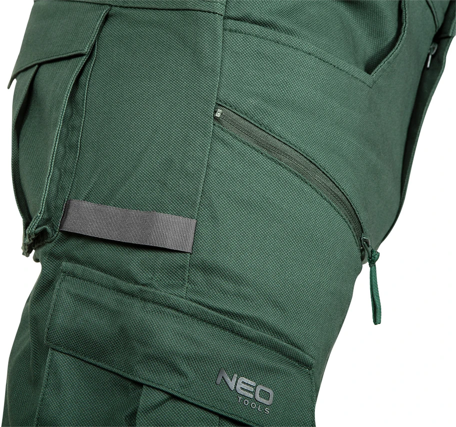 Neo Tools Kelnės Lauko darbo kelnės, laisvalaikio tipo, žalios, XXXL dydis