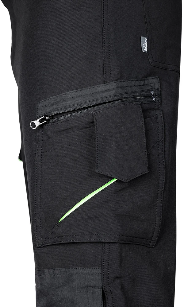 Neo Tools Darbo kelnės Mix&amp;Match su 4 krypčių elastanu, juodos-žalios, dydis M