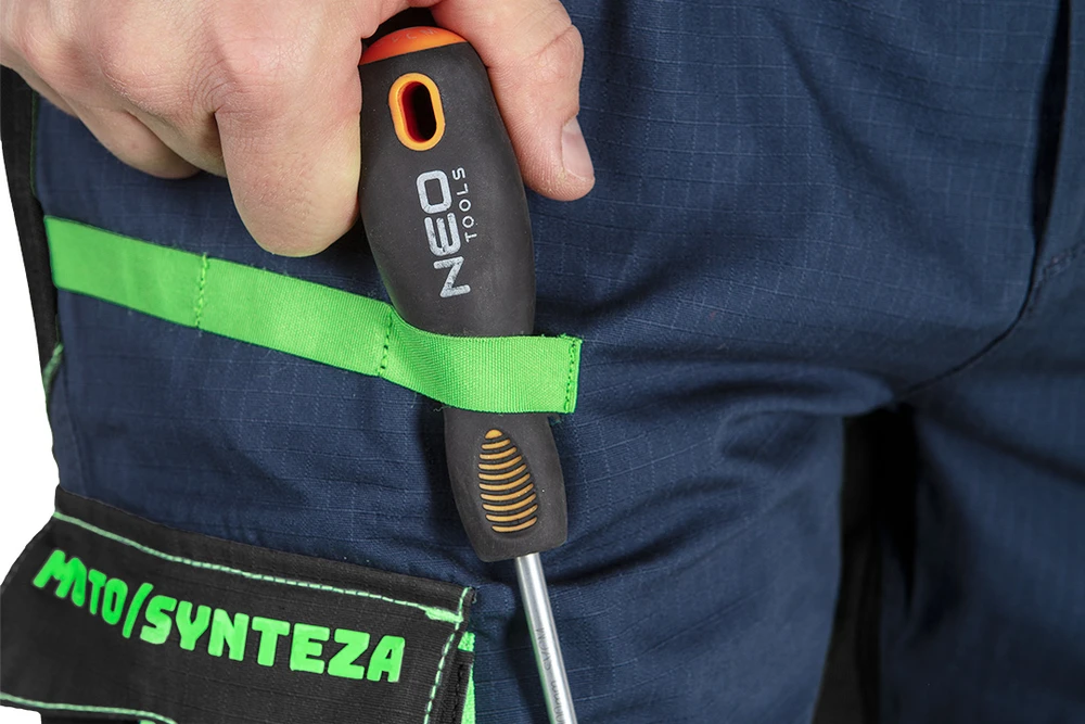 Spodnie Kelnės Motosintezinės darbo kelnės, 100 % plyšimui atspari medvilnė, XXL dydis