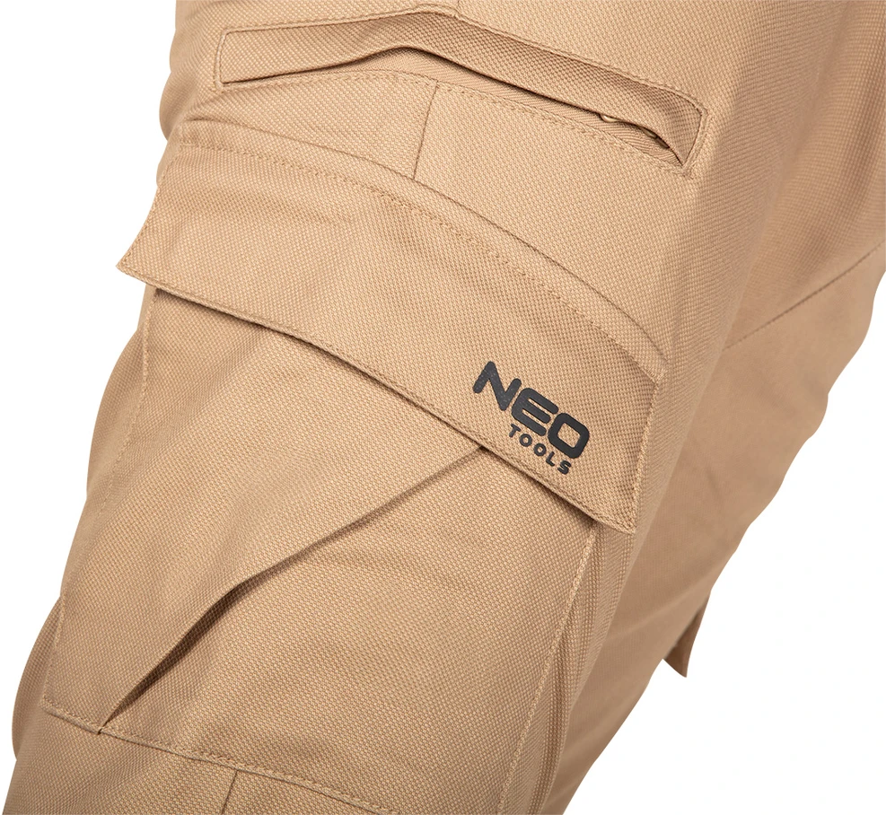 Neo Tools Kelnės OUTDOOR darbo kelnės, laisvalaikio tipo, smėlio spalvos, XS dydis
