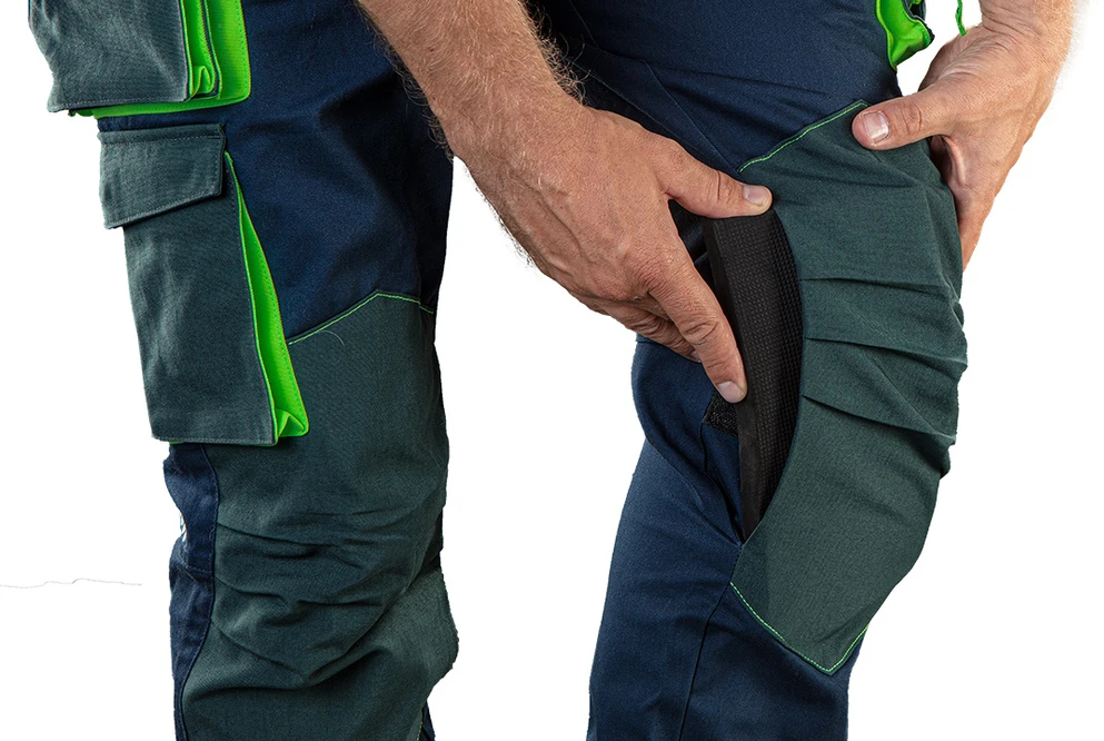 Darbo kelnės Neo Premium, mėlynos/žalios
